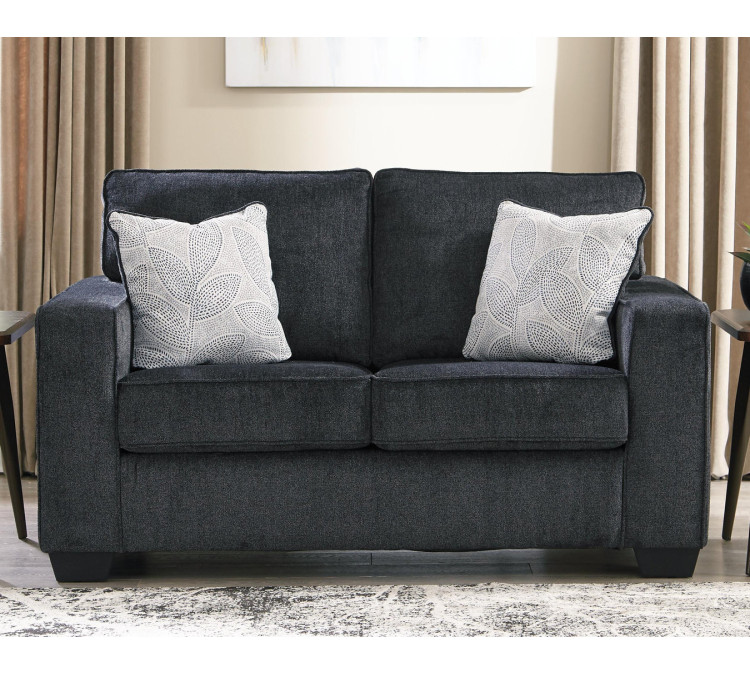 Altari Sofa and Loveseat - Alloy