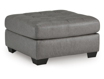 Clairette Court Oversized Accent Ottoman - Alloy