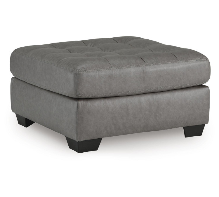 Clairette Court Oversized Accent Ottoman - Alloy