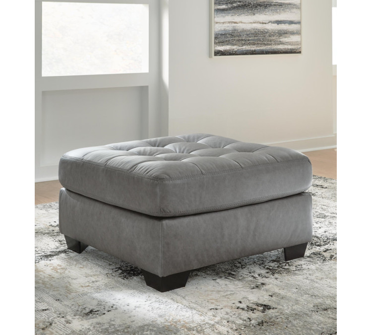 Clairette Court Oversized Accent Ottoman - Alloy