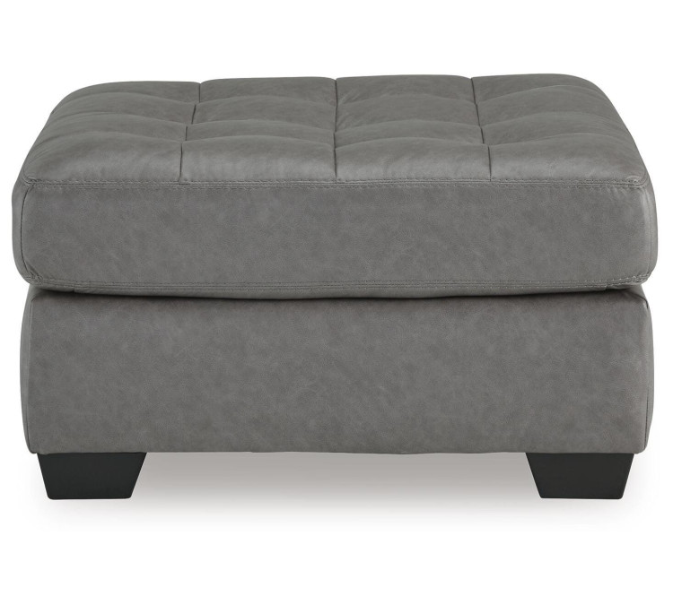 Clairette Court Oversized Accent Ottoman - Alloy