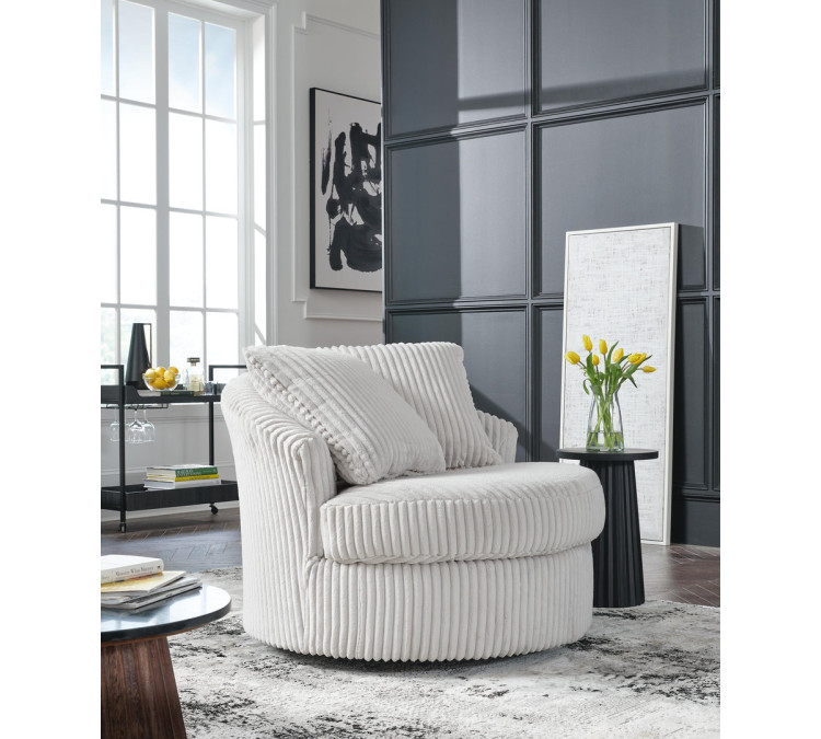Gramwell Swivel Accent Chair - Alloy