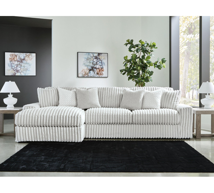 Stupendous 2-Piece Sectional with Chaise - Alloy