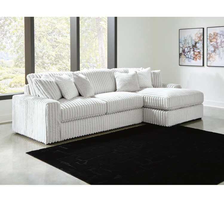 Stupendous 2-Piece Sectional with Chaise - Alloy