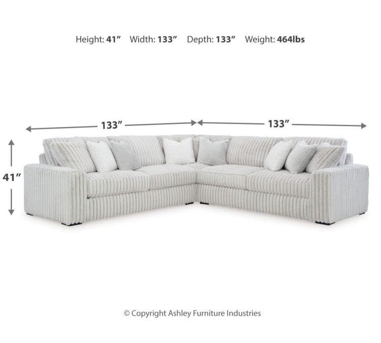 Stupendous 3-Piece Sectional - Alloy