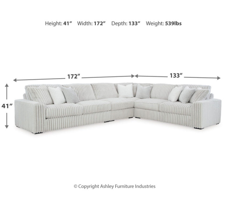 Stupendous 4-Piece Sectional - Alloy