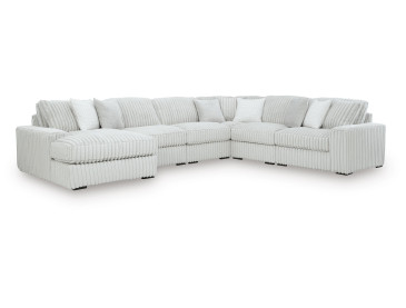 Stupendous 6-Piece Sectional with Chaise - Alloy