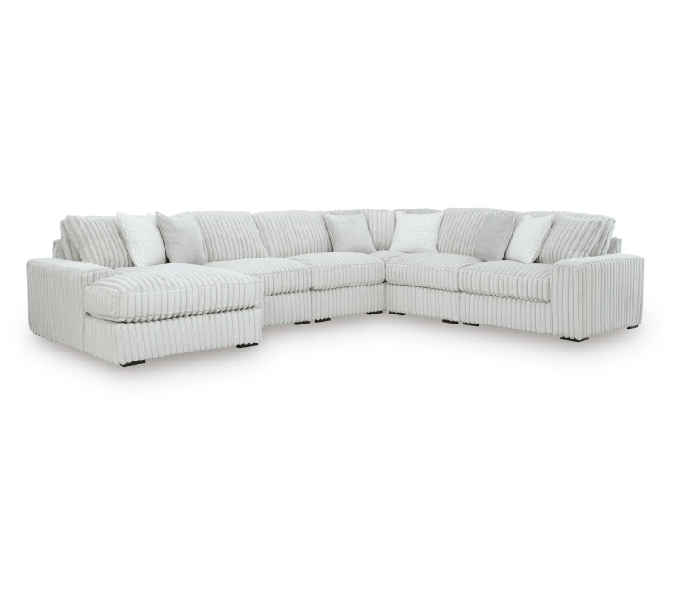 Stupendous 6-Piece Sectional with Chaise - Alloy