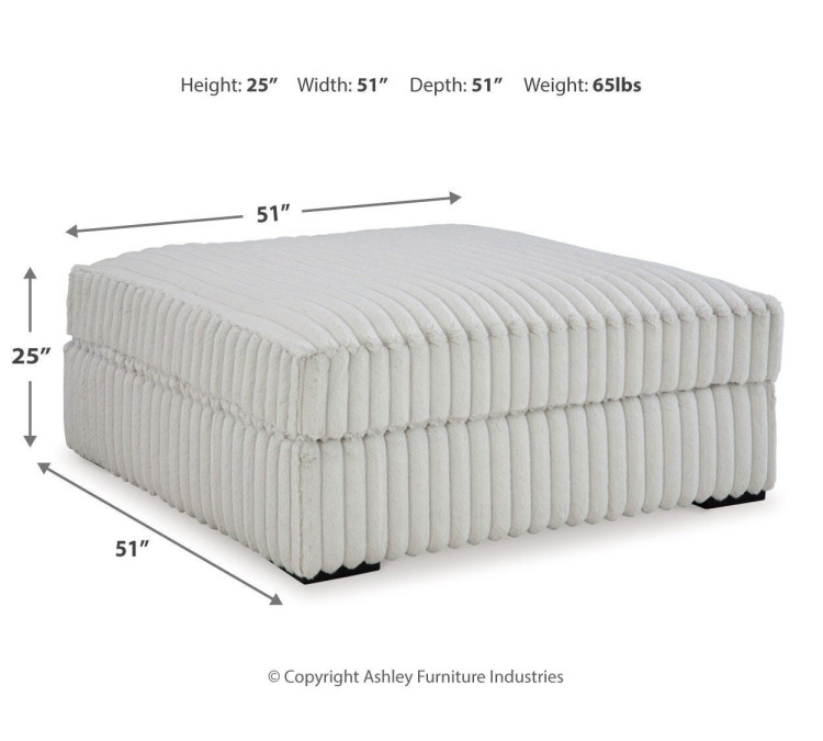 Stupendous Oversized Accent Ottoman - Alloy