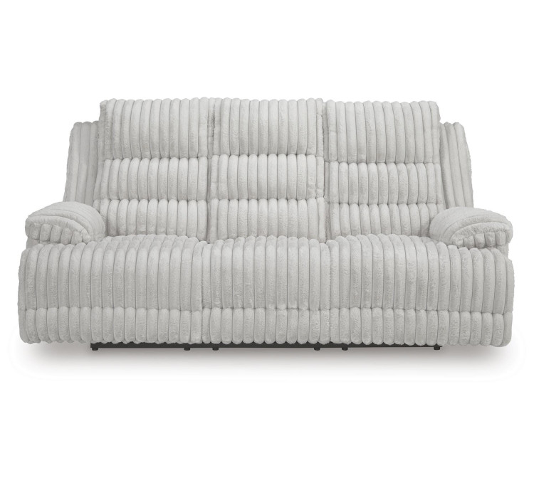 Technique Power Reclining Sofa with Drop Down Table - Alloy