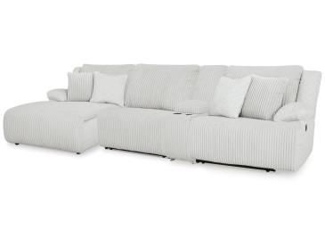 Top Tier 4-Piece Reclining Sectional with Chaise - Alloy