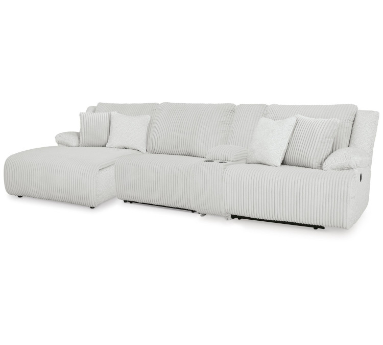 Top Tier 4-Piece Reclining Sectional with Chaise - Alloy