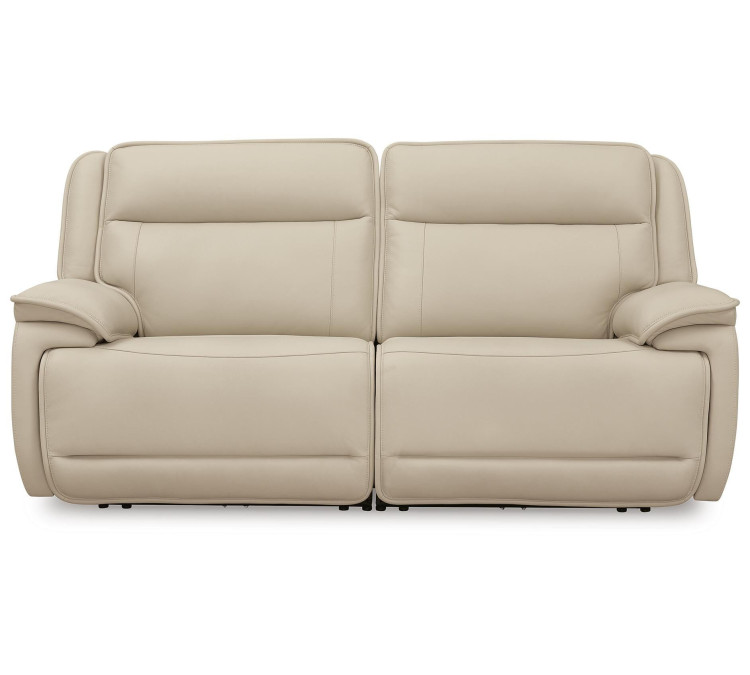 Double Deal 2-Piece Power Reclining Loveseat Sectional - Almond
