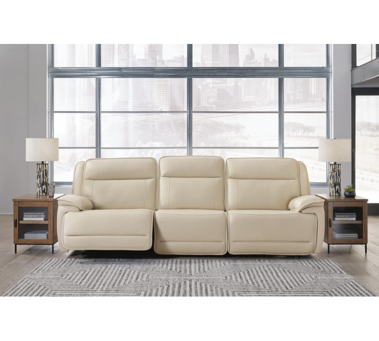 Double Deal 3-Piece Power Reclining Sofa Sectional - Almond