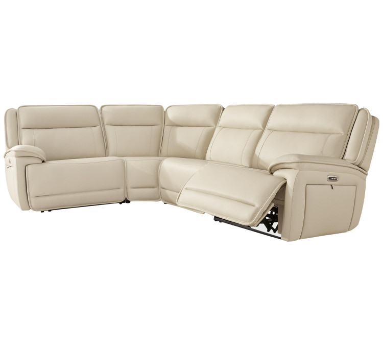 Double Deal 4-Piece Reclining Sectional - Almond