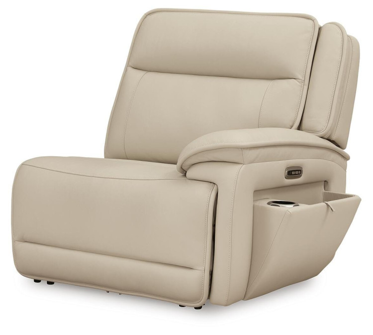 Double Deal 5-Piece Reclining Sectional with Console - Almond