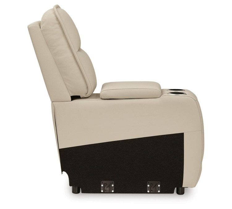 Double Deal 5-Piece Reclining Sectional with Console - Almond