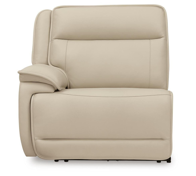 Double Deal 5-Piece Reclining Sectional with Console - Almond