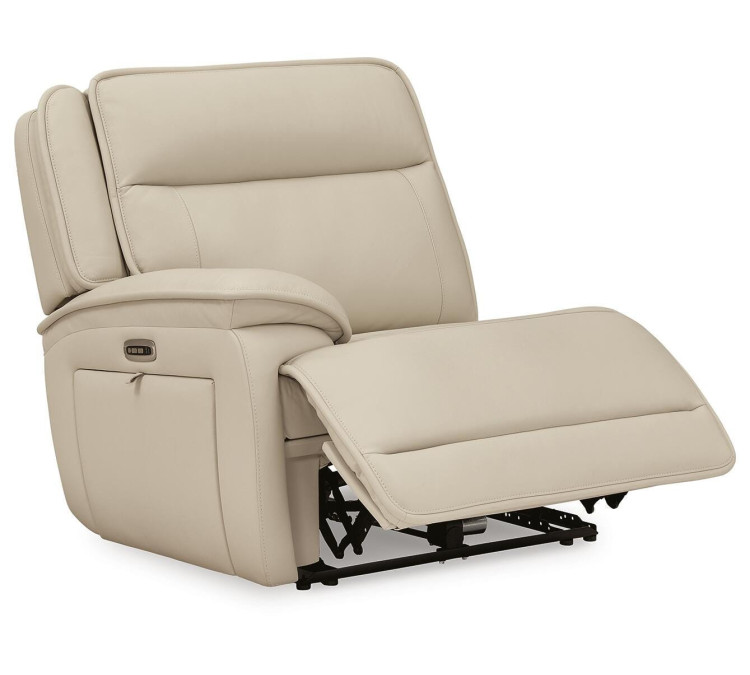 Double Deal 5-Piece Reclining Sectional with Console - Almond