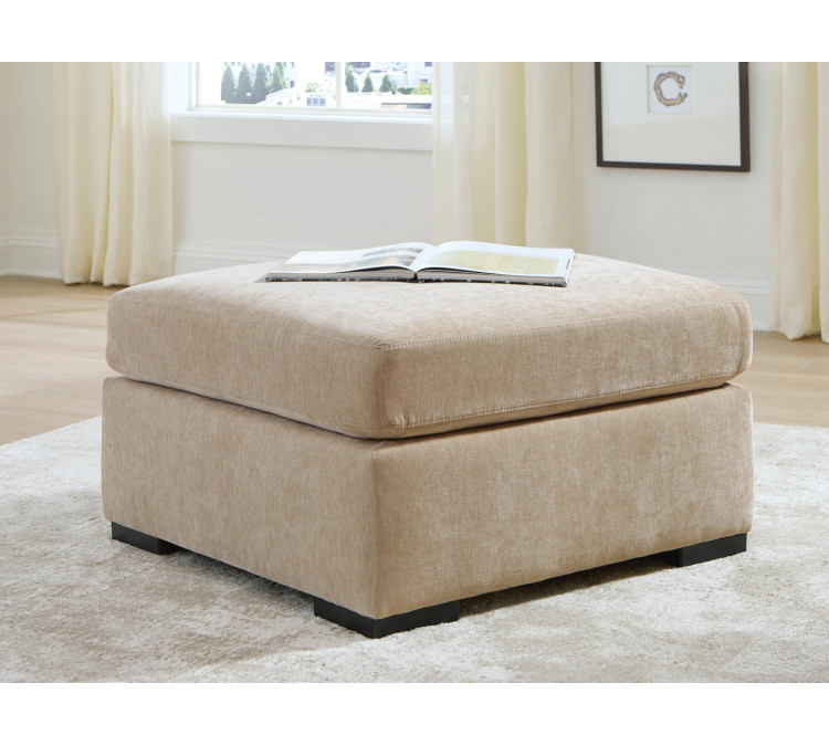 MaKaylen Oversized Accent Ottoman - Almond