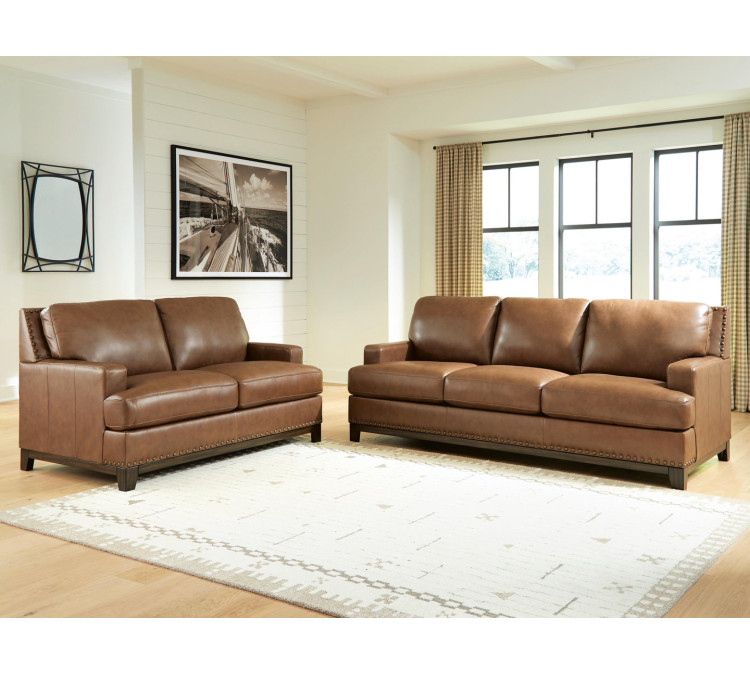 Gambellara Sofa and Loveseat - Amber