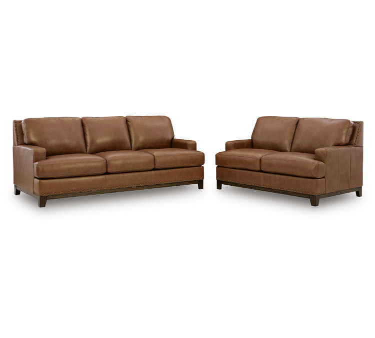 Gambellara Sofa and Loveseat - Amber