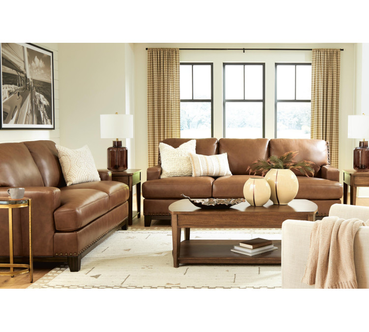 Gambellara Sofa and Loveseat - Amber