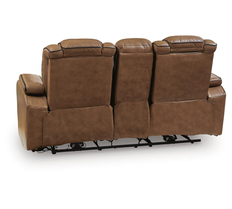Metro Oasis Power Reclining Loveseat with Console - Amber