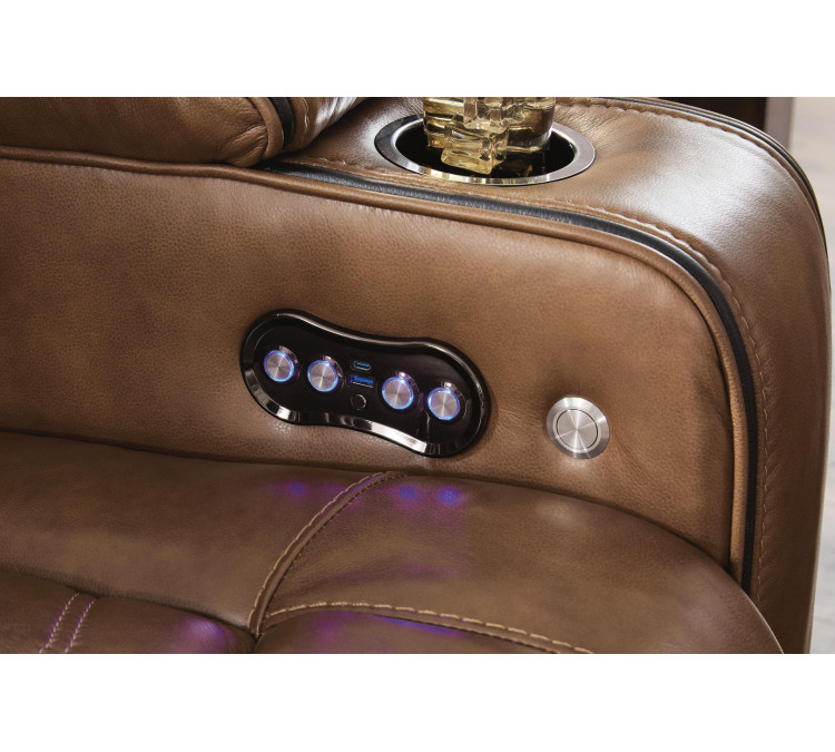 Metro Oasis Power Reclining Sofa - Amber