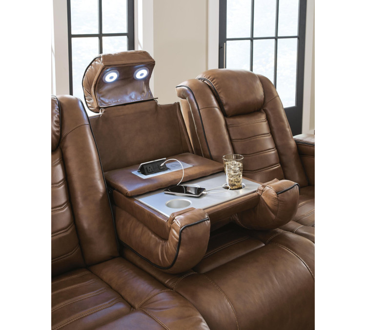 Metro Oasis Power Reclining Sofa - Amber