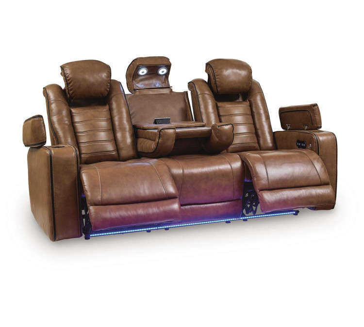 Metro Oasis Power Reclining Sofa - Amber
