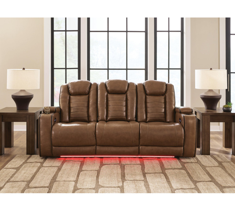 Metro Oasis Power Reclining Sofa - Amber