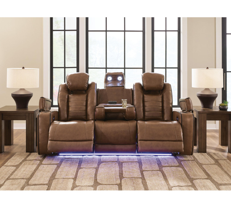 Metro Oasis Power Reclining Sofa - Amber