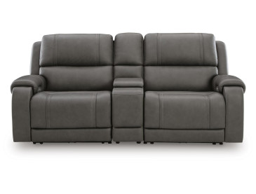 5Z-Harrenhurst 3-Piece Power Reclining Sectional Loveseat with Console - Anchor