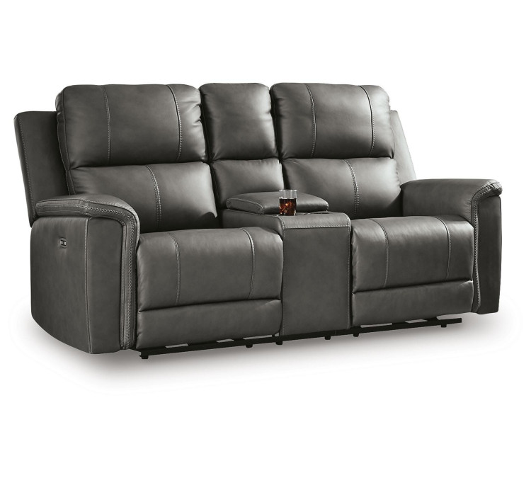 Beryton Power Reclining Loveseat with Console - Anchor