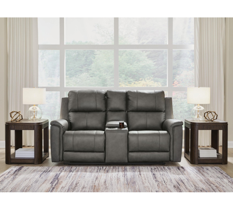 Beryton Power Reclining Loveseat with Console - Anchor