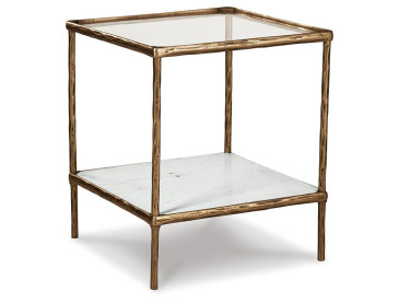 Ryandale Accent Table - Antique Brass Finish