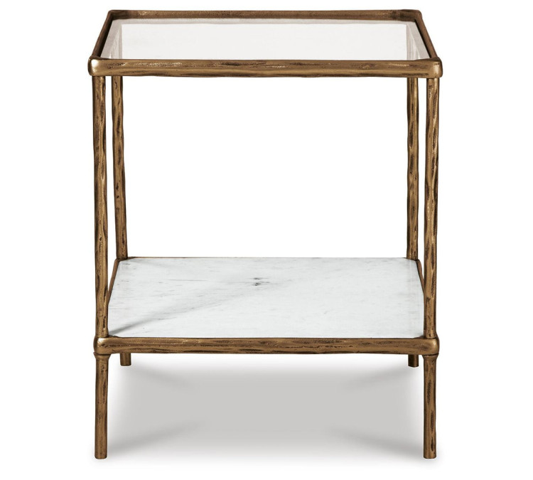 Ryandale Accent Table - Antique Brass Finish