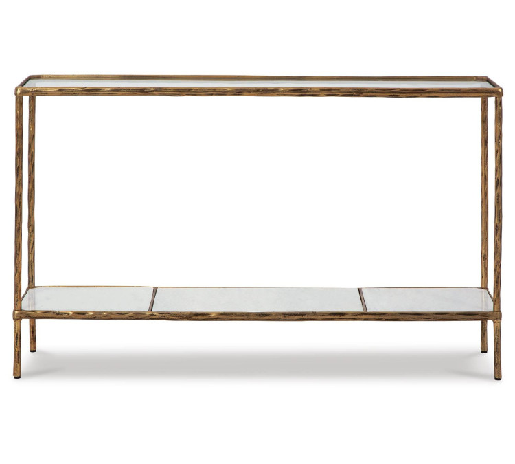 Ryandale Console Sofa Table - Antique Brass Finish