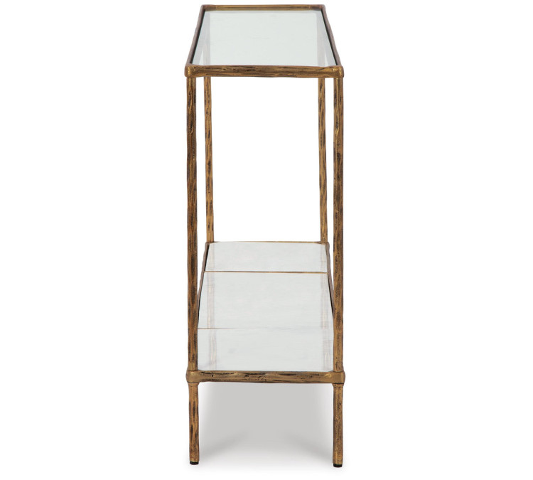 Ryandale Console Sofa Table - Antique Brass Finish