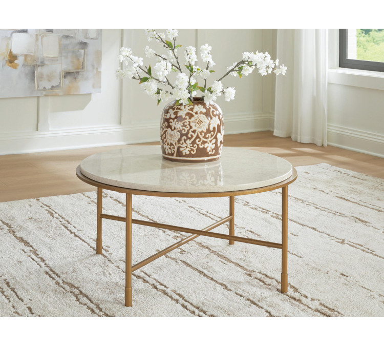 Alben Coffee Table - Antique Gold