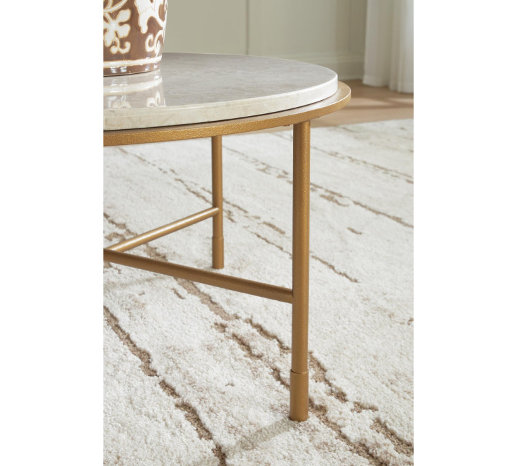 Alben Coffee Table - Antique Gold