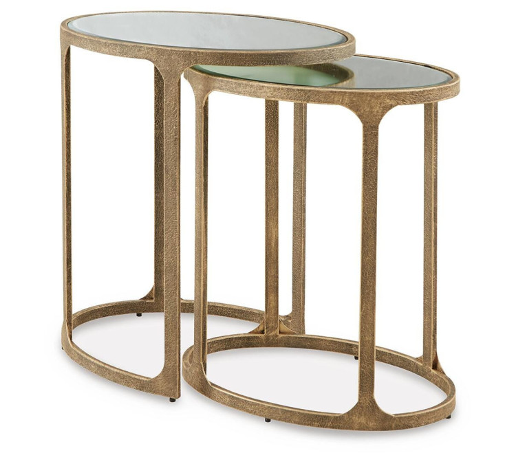 Irmaleigh Accent Table (Set of 2) - Antique Gold Finish