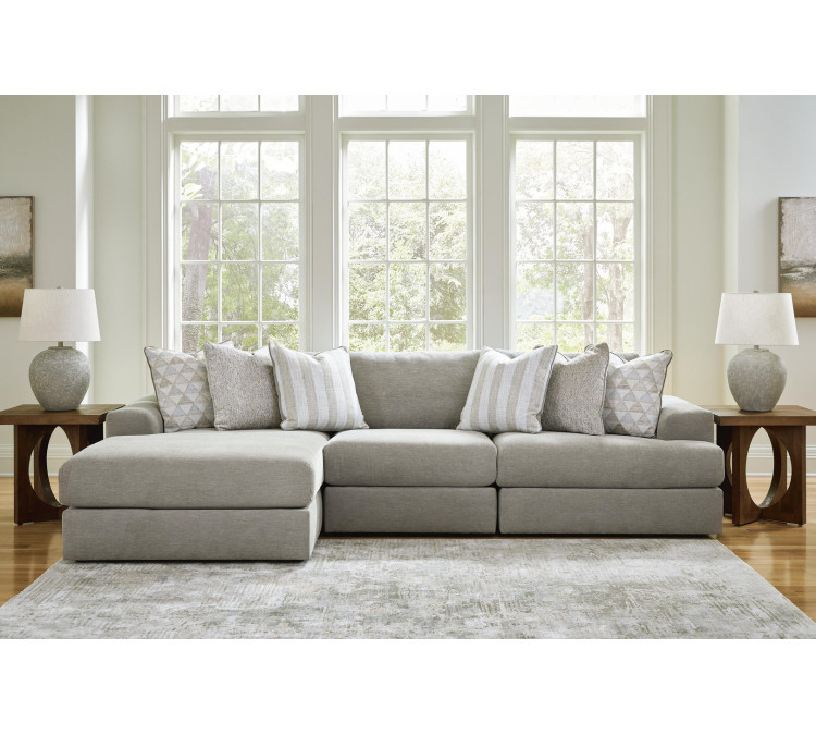 Avaliyah 3-Piece Sectional with Chaise - Ash