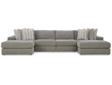 Avaliyah 4-Piece Double Chaise Sectional - Ash