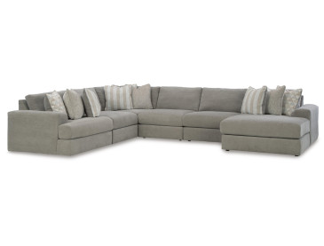 Avaliyah 6-Piece Sectional with Chaise - Ash