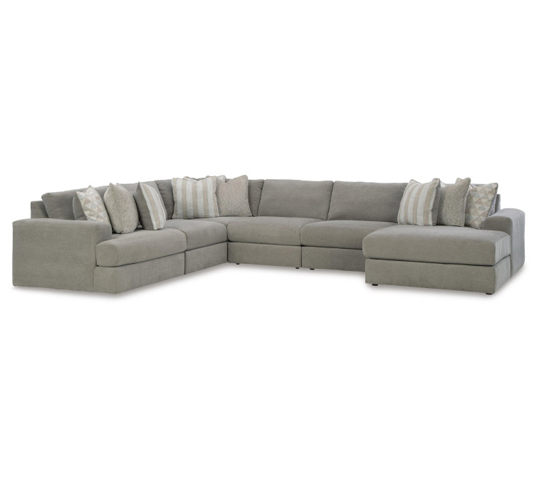 Avaliyah 6-Piece Sectional with Chaise - Ash