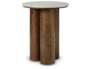 Henfield Accent Table - Beige/Brown