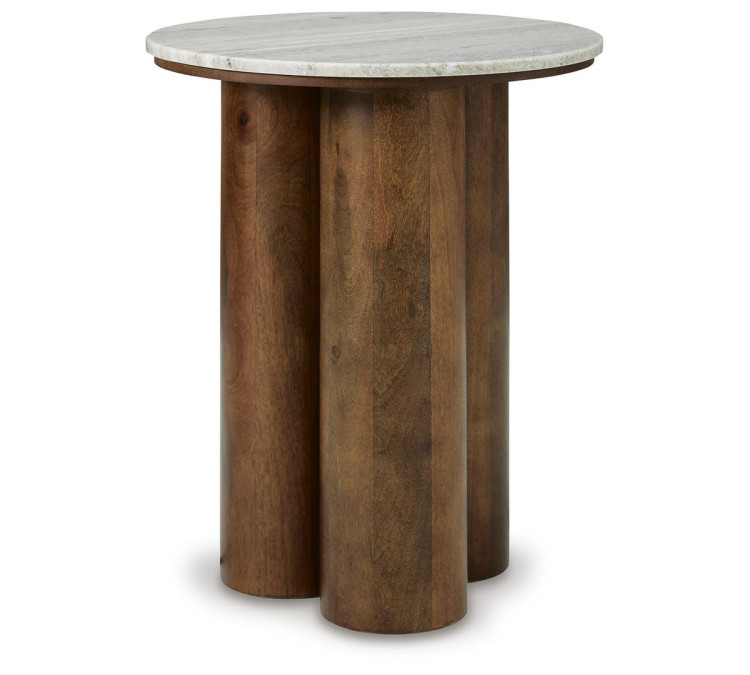 Henfield Accent Table - Beige/Brown