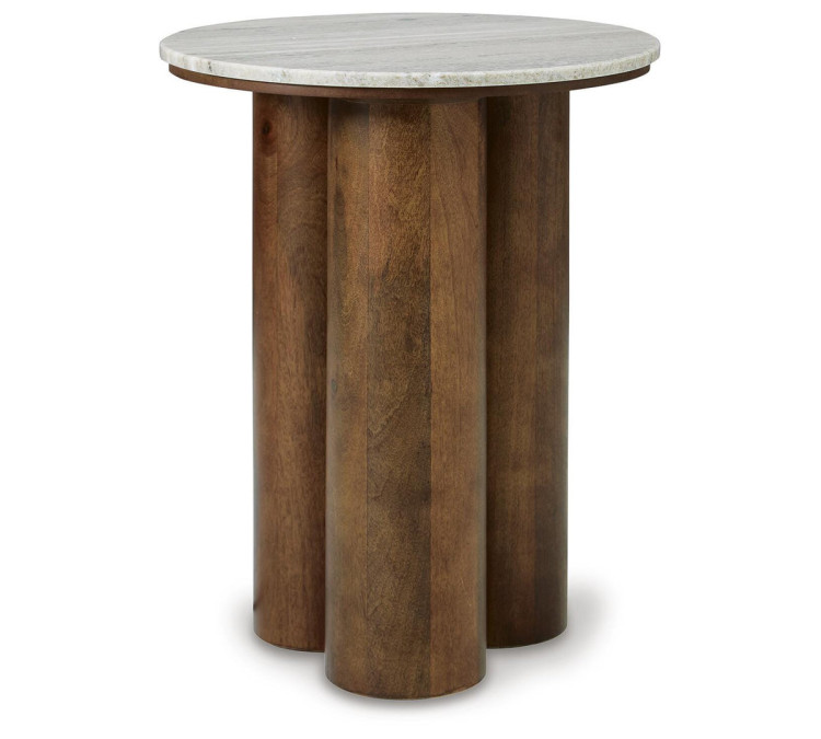Henfield Accent Table - Beige/Brown